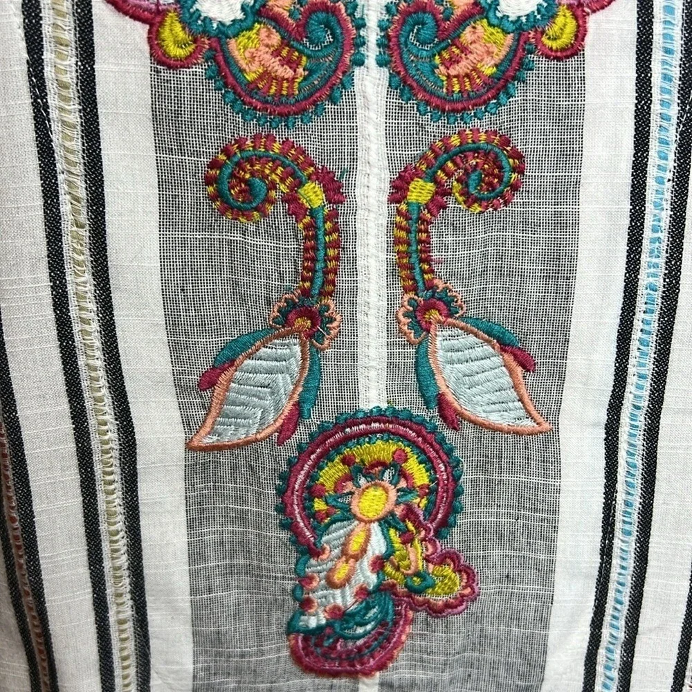 SOFT SURROUNDINGS Brookhaven Tunic Top Women‎ SM NEW Embroidery Pockets